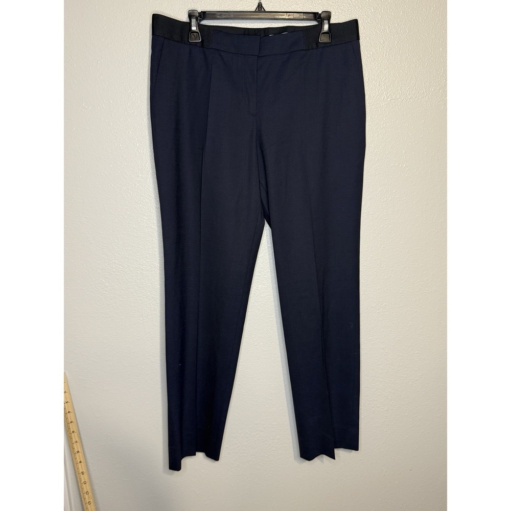 Womens Pleated Dress Pants Hugo Boss UK Size 12 Navy Blue